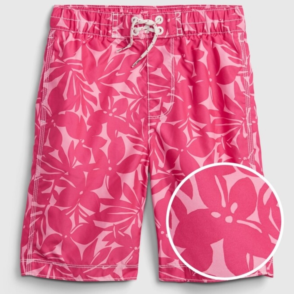 NWT Gap Kids 100% Recycled Palm Tree‎ Board Shorts